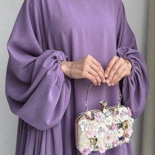 Simple Puff Balloon Sleeve Abaya (MA066), view 6