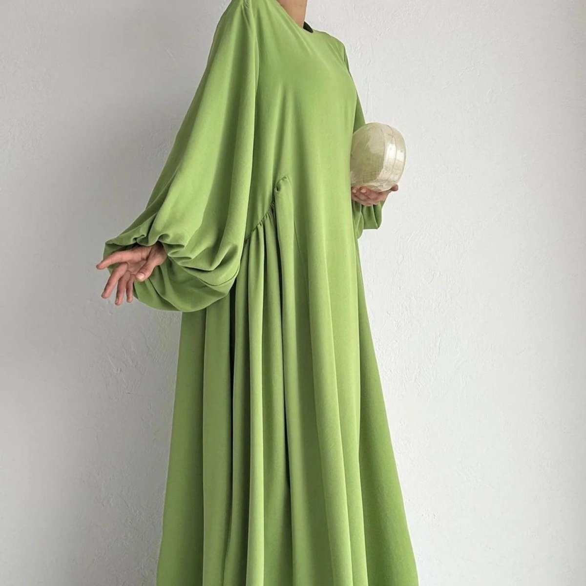 Simple Puff Balloon Sleeve Abaya (MA066), view 7