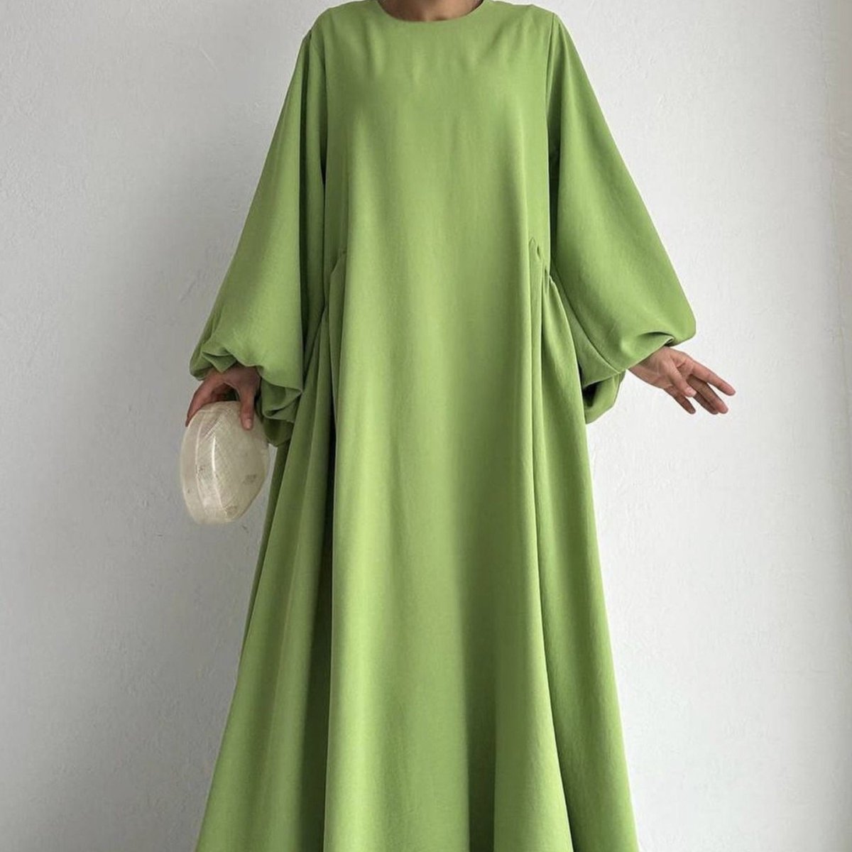 Simple Puff Balloon Sleeve Abaya (MA066), view 8