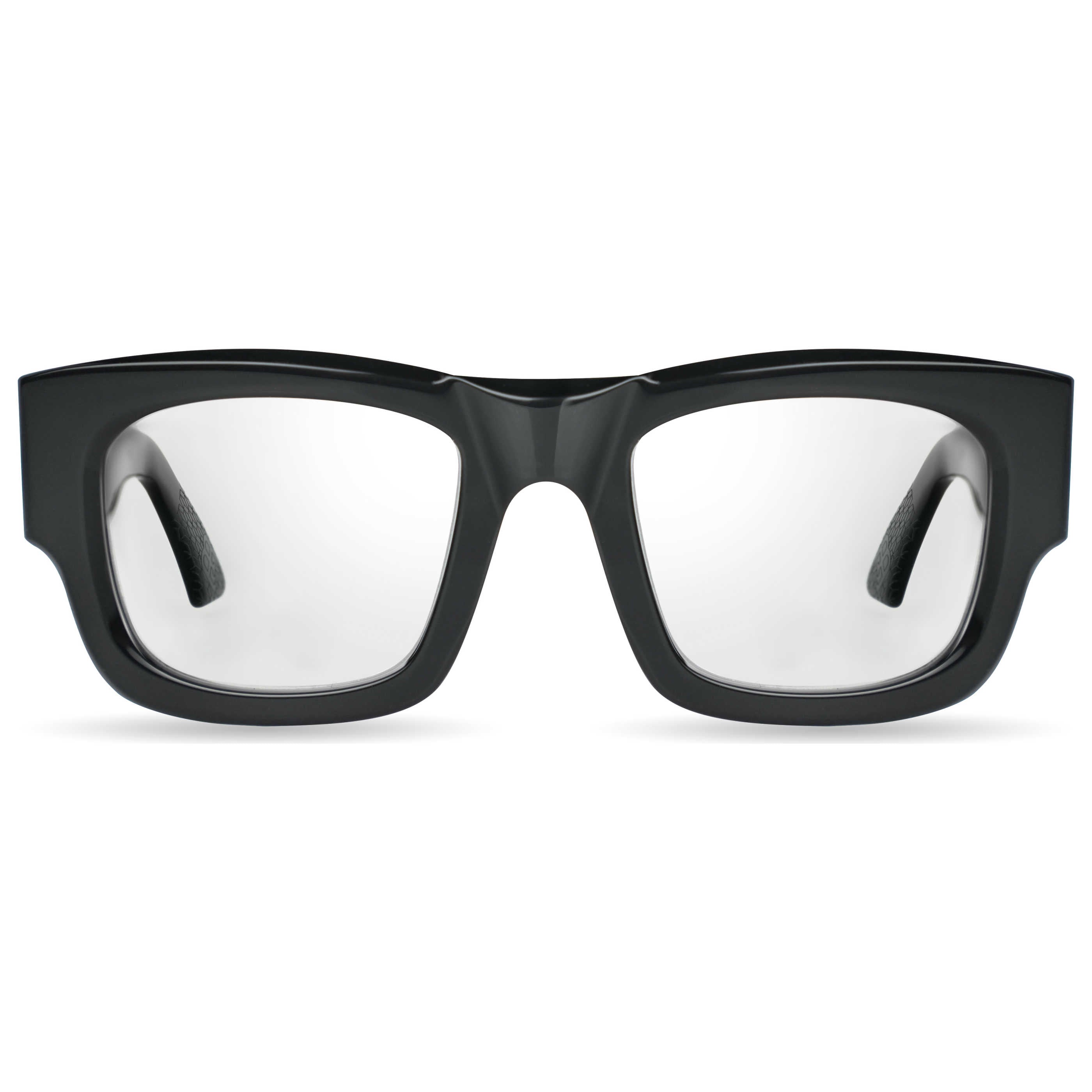 Bugatti 48MBKRXAF Black Sterling Silver Asian-Fit Eyeglasses — Black by Bugatti