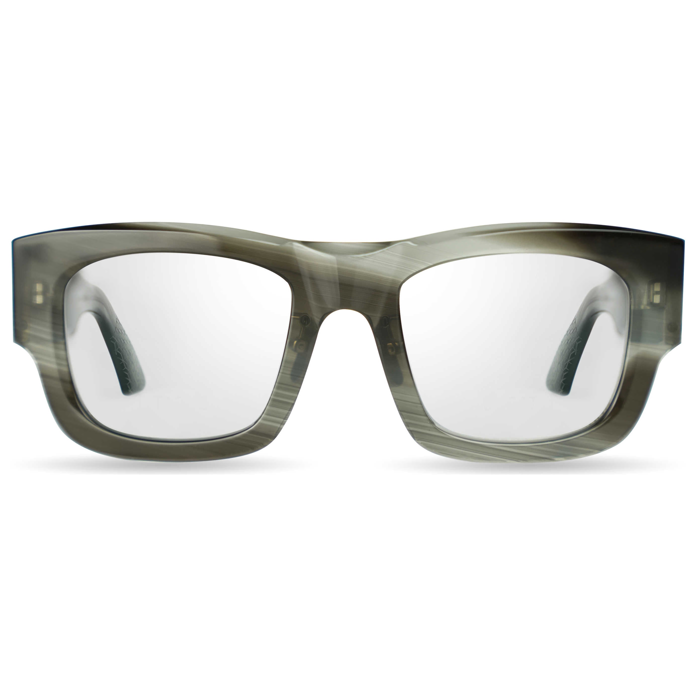 Bugatti 48MGSRXAF Asian-Fit Square Frame Eyeglasses — Gray by Bugatti