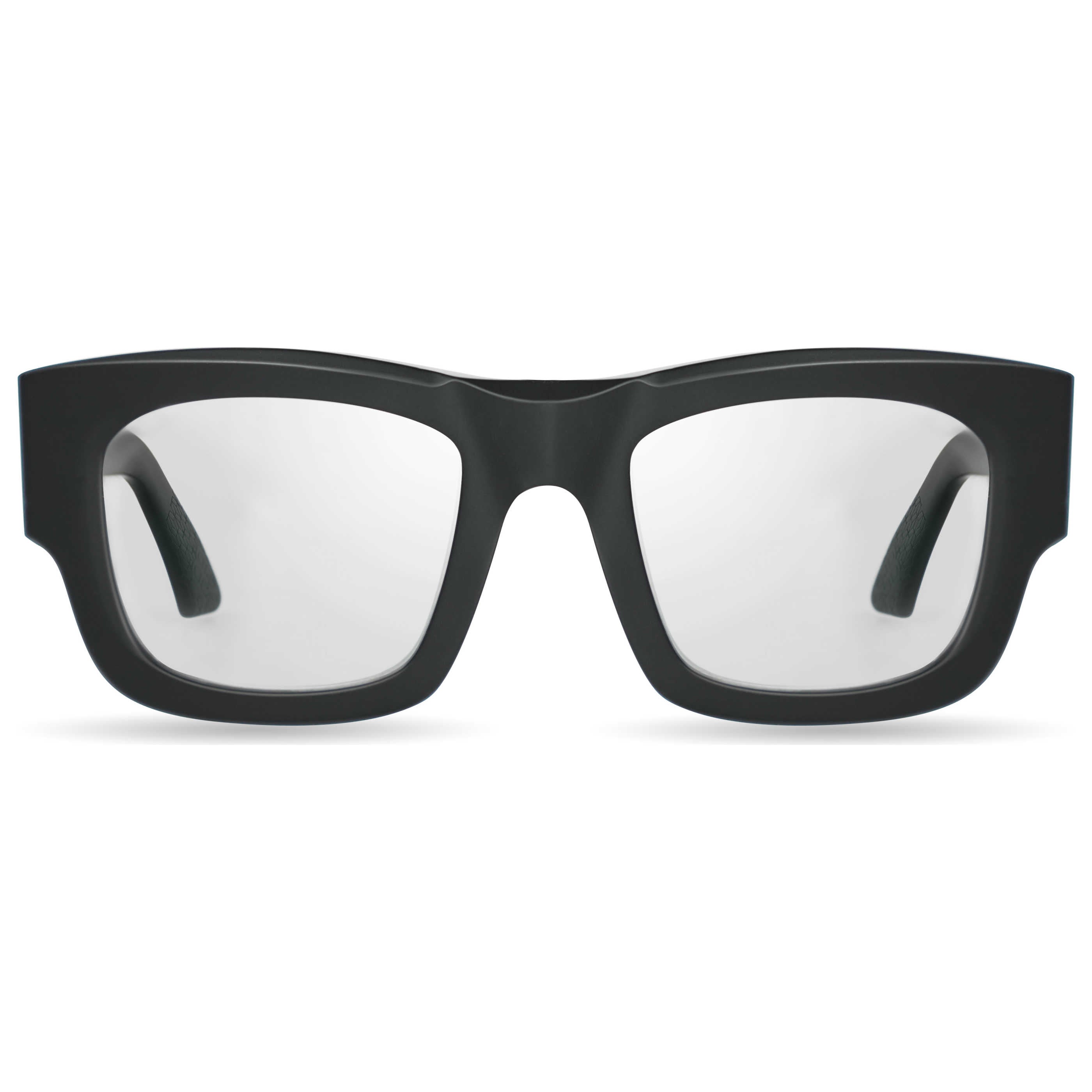Bugatti 48MMBKRX Matte Black Oversized Eyeglasses — Black by Bugatti