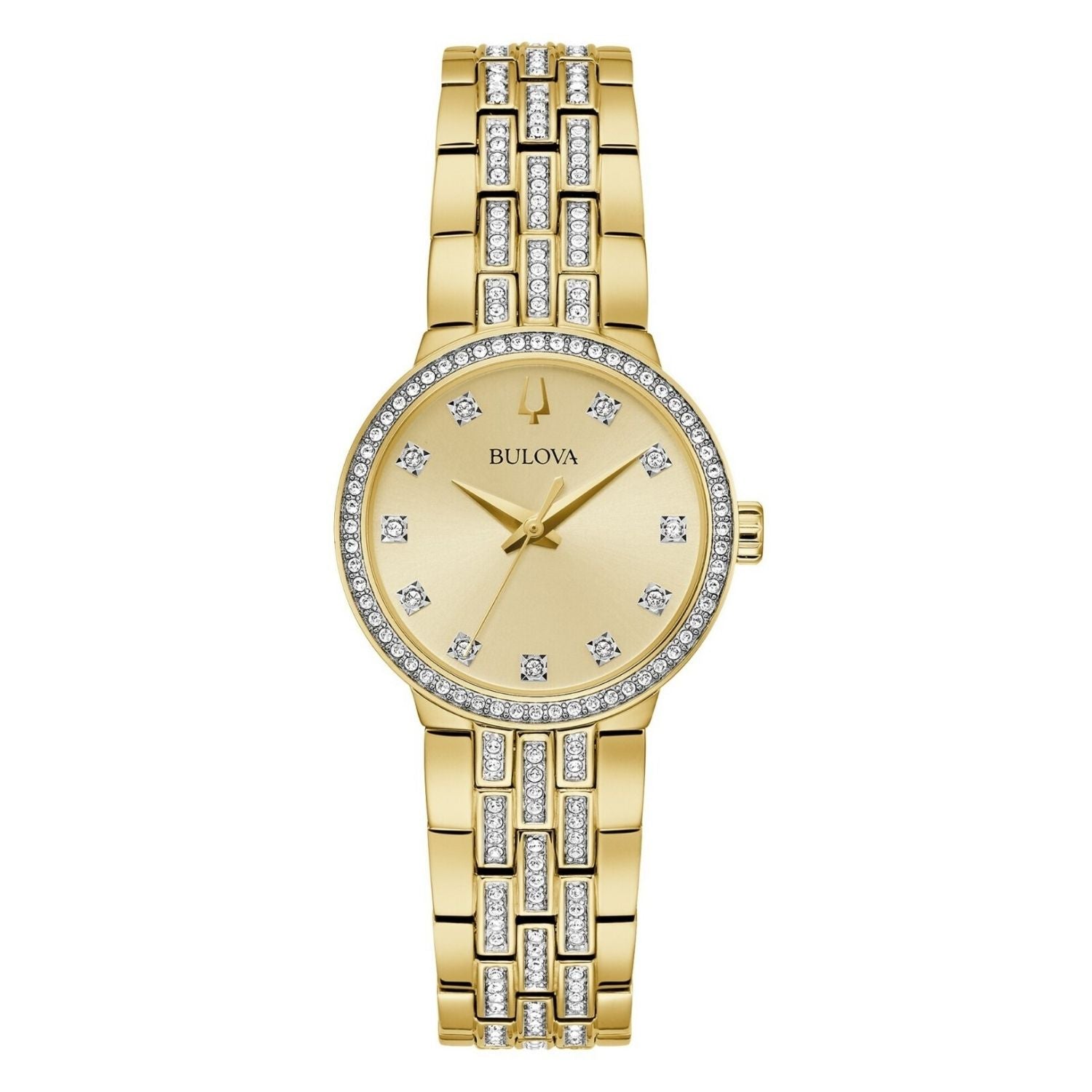 Bulova Crystal-Set Gold Watch — Gold by Bulova