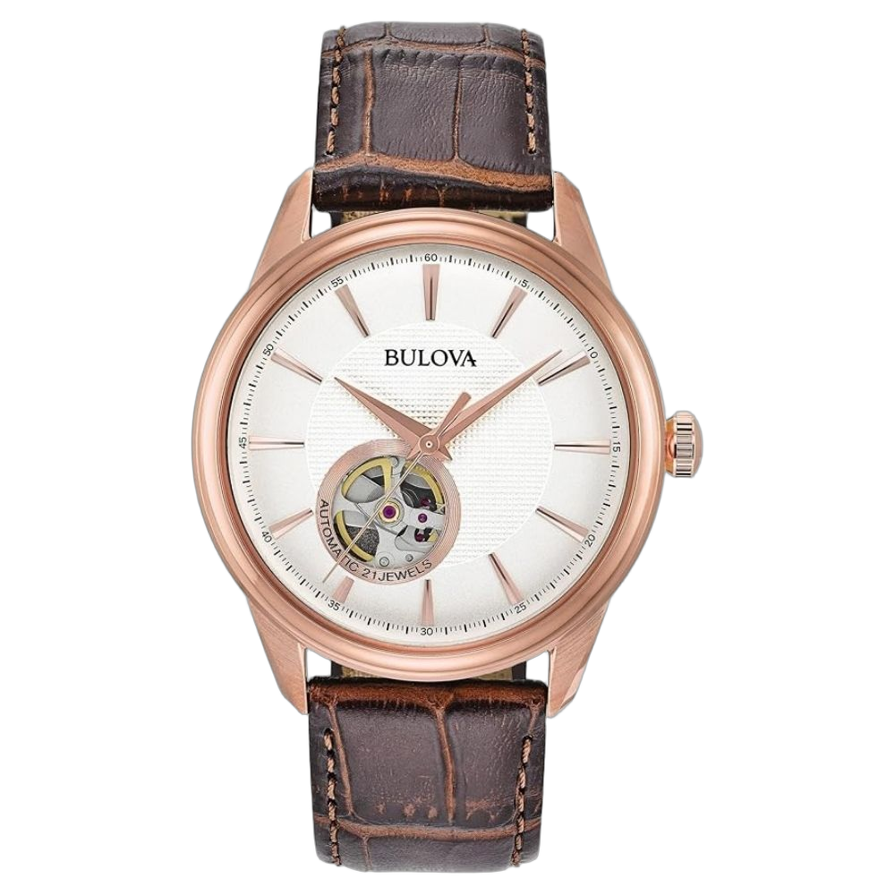Bulova Automatic Open Heart Watch — Rose gold by Bulova