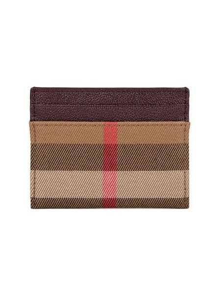 Burberry House Check Cotton Card Case — Brown by Burberry