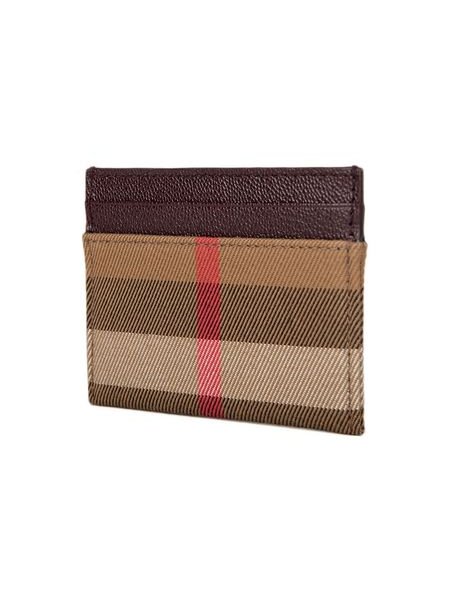 Burberry House Check Cotton Card Case — Brown, view 2