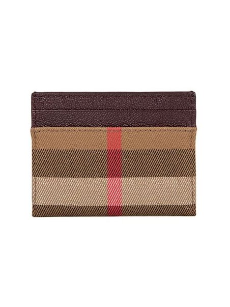 Burberry House Check Cotton Card Case — Brown, view 3