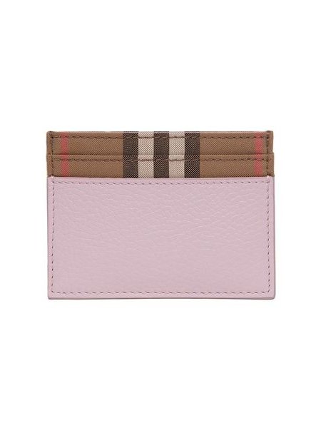 Burberry Calf Grain Leather Card Case — Pink by Burberry
