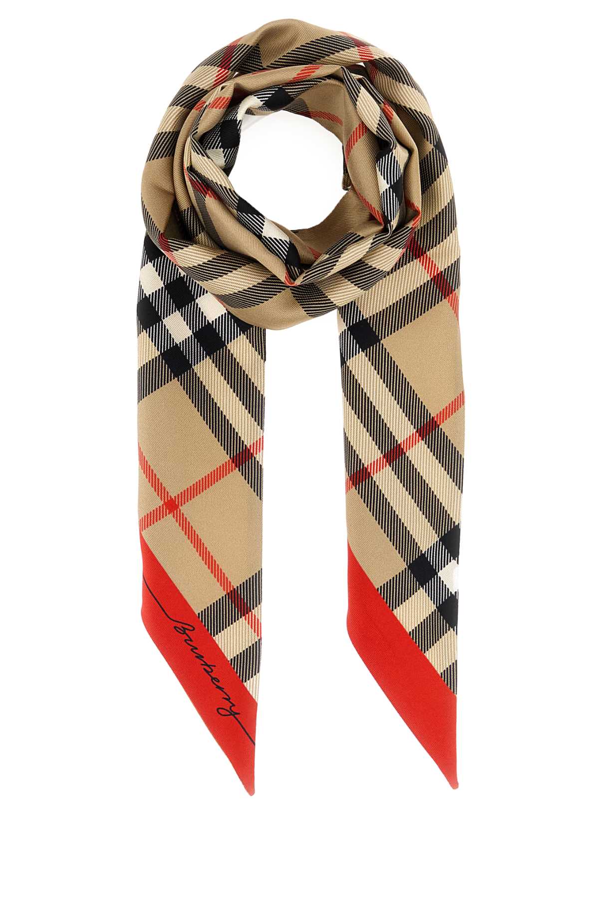 Burberry Check Scarf — Beige by Burberry