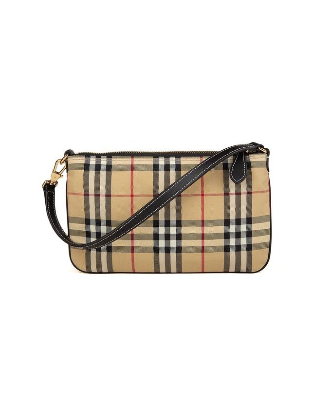 Burberry Nylon Clutch — Beige, view 3