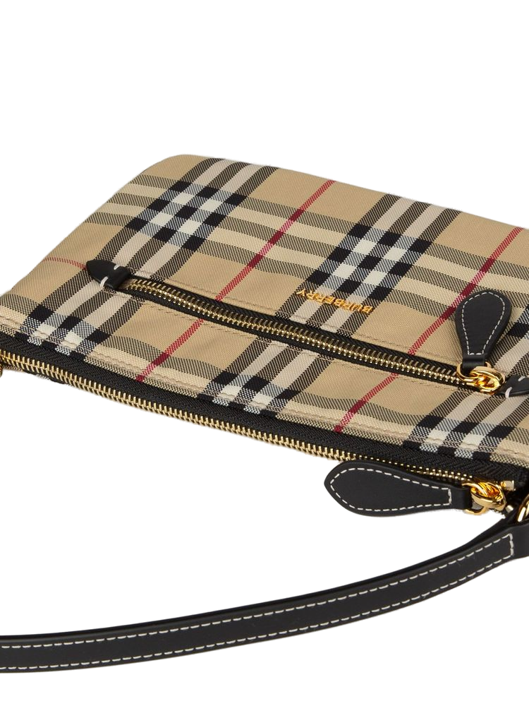 Burberry Nylon Clutch — Beige, view 4