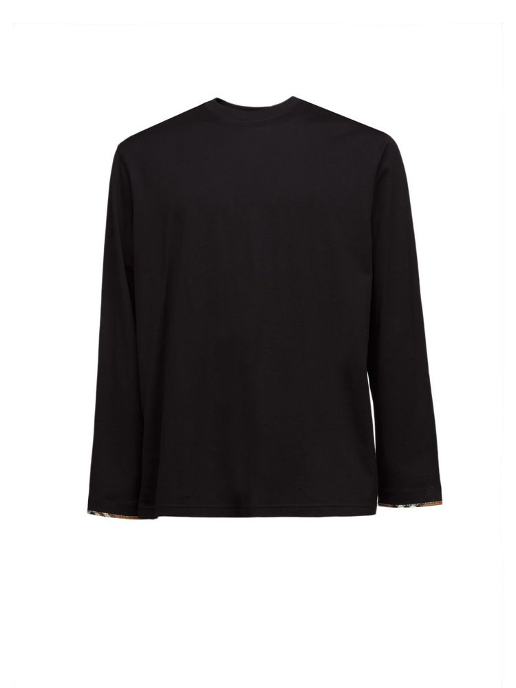 Burberry Cotton Long-Sleeve T-Shirt — Black by Burberry