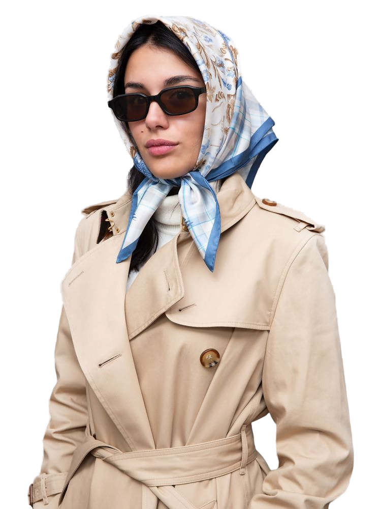 Burberry Garden Floral Silk Scarf — Beige by Burberry