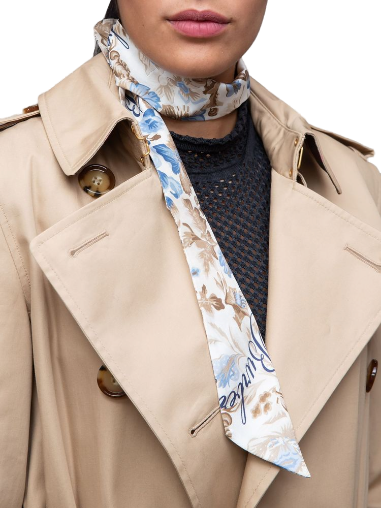 Burberry Garden Floral Silk Scarf — Beige by Burberry