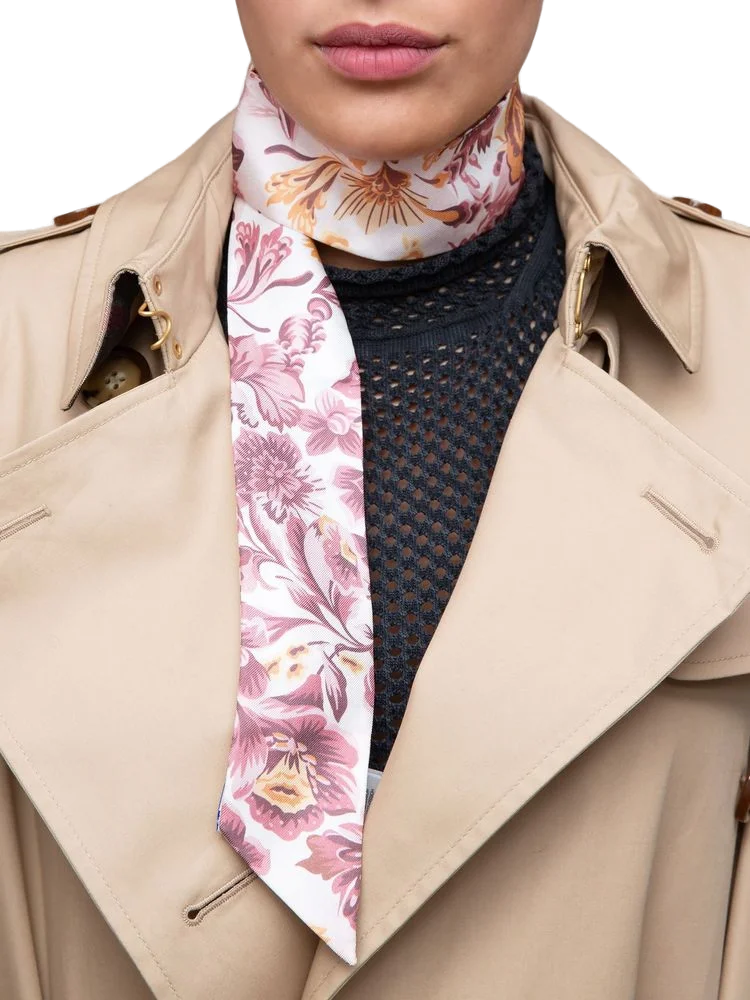 Burberry Garden Floral Silk Scarf — Pink by Burberry