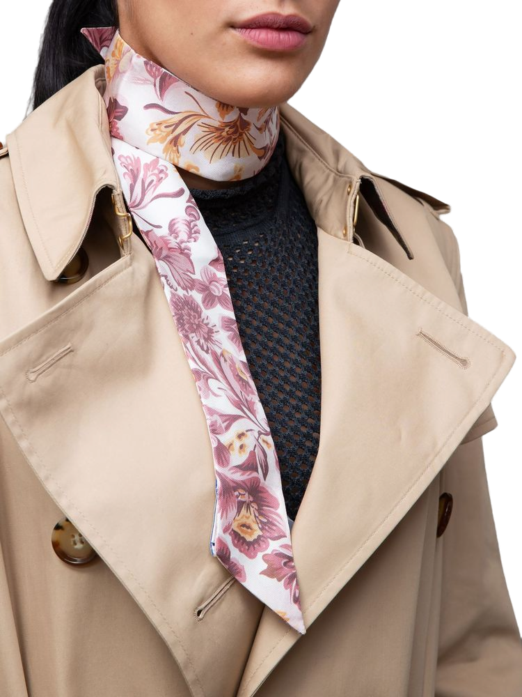 Burberry Garden Floral Silk Scarf — Pink, view 2