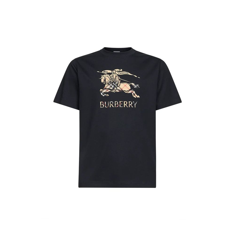 Burberry Logo-Embroidered T-Shirt — Black by Burberry
