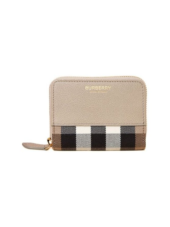 Burberry House Check Cotton Wallet — Beige by Burberry