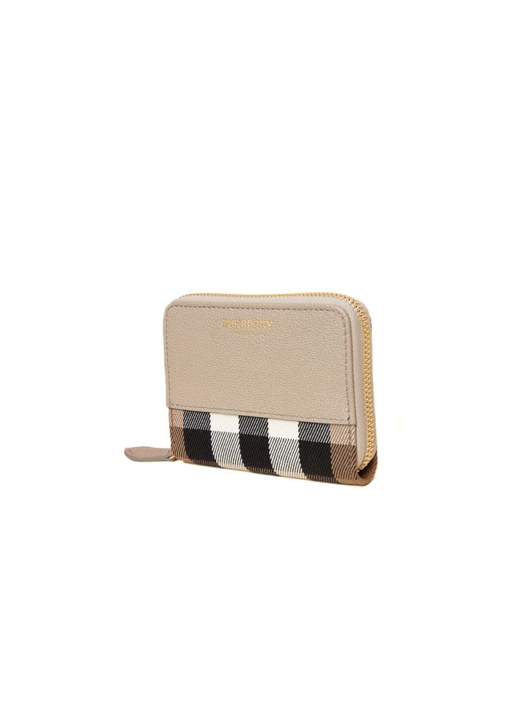 Burberry House Check Cotton Wallet — Beige, view 2