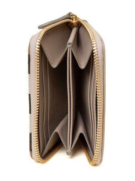 Burberry House Check Cotton Wallet — Beige, view 4