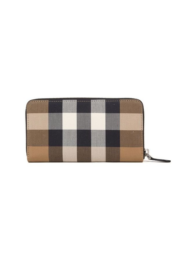 Burberry Check Cotton Wallet — Brown, view 3