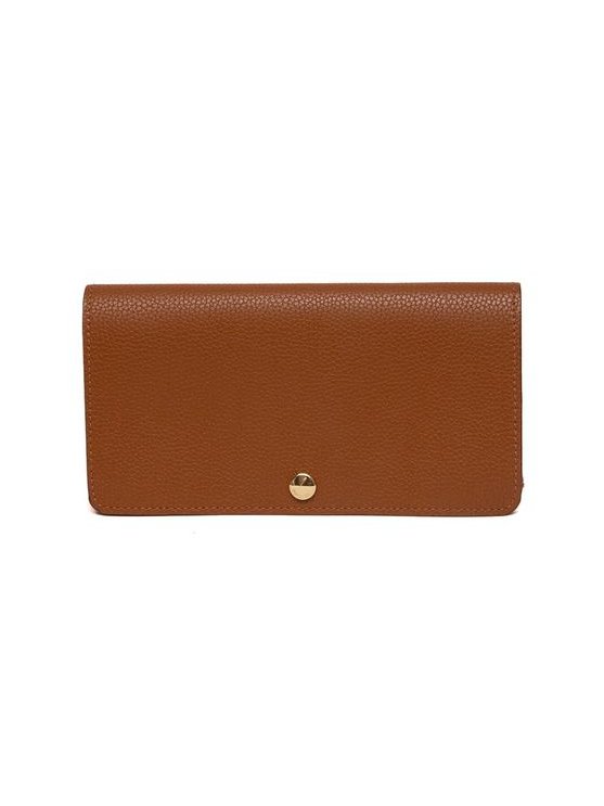 Burberry Calf Grain Leather Wallet — Brown by Burberry