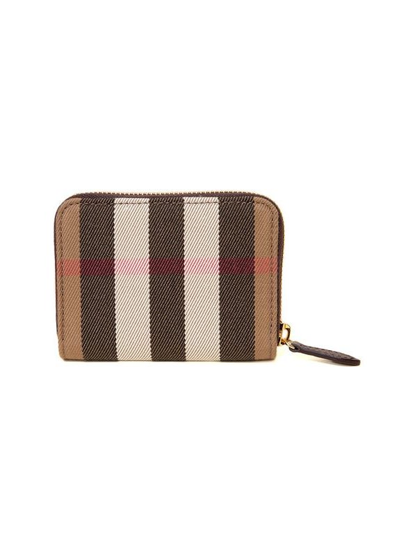 Burberry Check Cotton Wallet — Brown, view 3