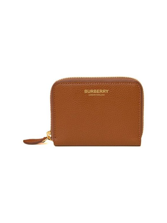 Burberry Calf Grain Leather Wallet — Brown by Burberry