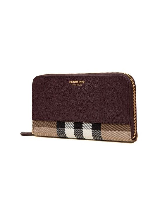 Burberry Cotton Check Wallet — Brown, view 2