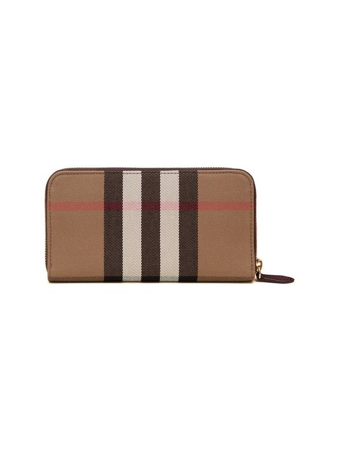 Burberry Cotton Check Wallet — Brown, view 3