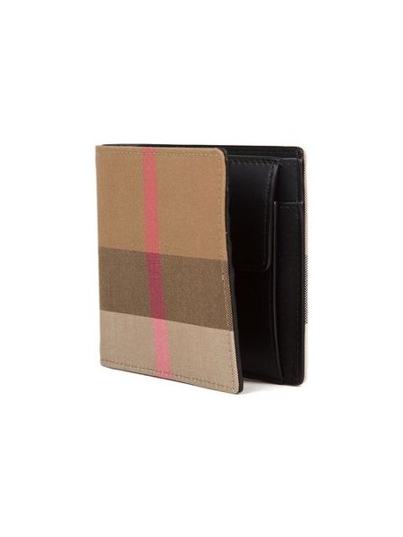 Burberry Check Bifold Wallet — Taupe, view 2
