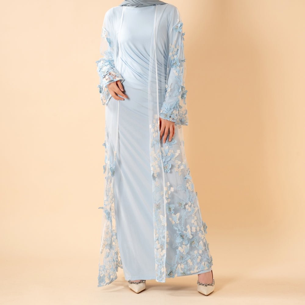 Butterfly Whisper Open Abaya(MOA303), view 3