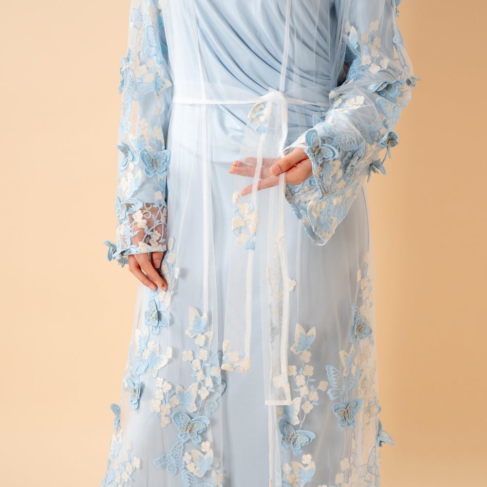 Butterfly Whisper Open Abaya(MOA303), view 4