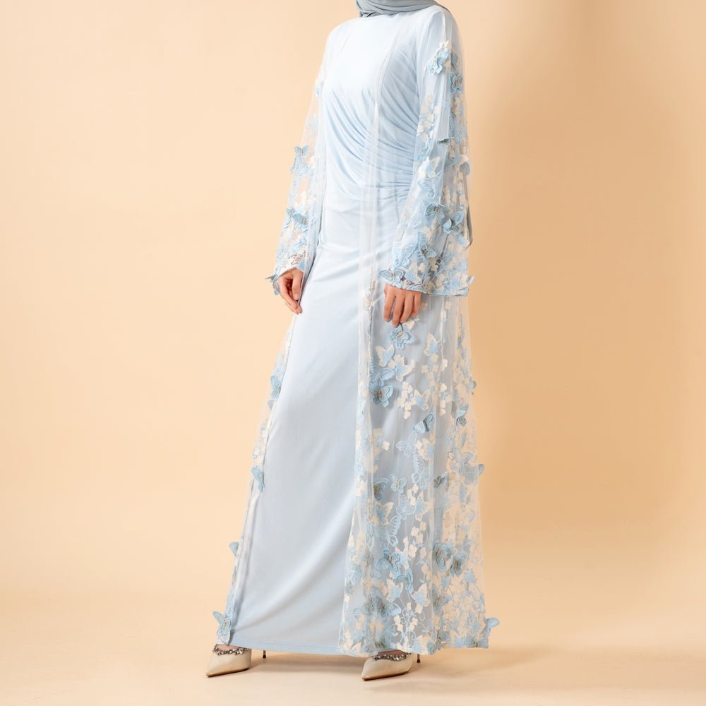 Butterfly Whisper Open Abaya(MOA303), view 5