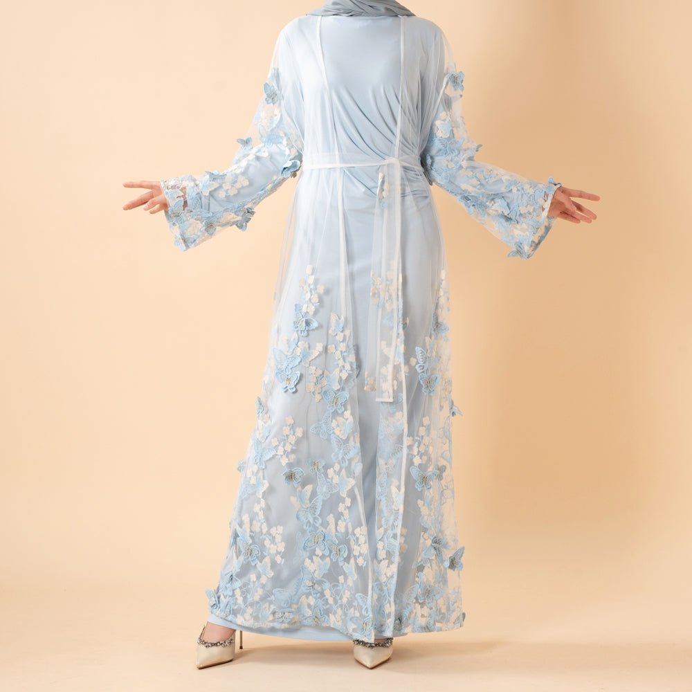 Butterfly Whisper Open Abaya(MOA303), view 6