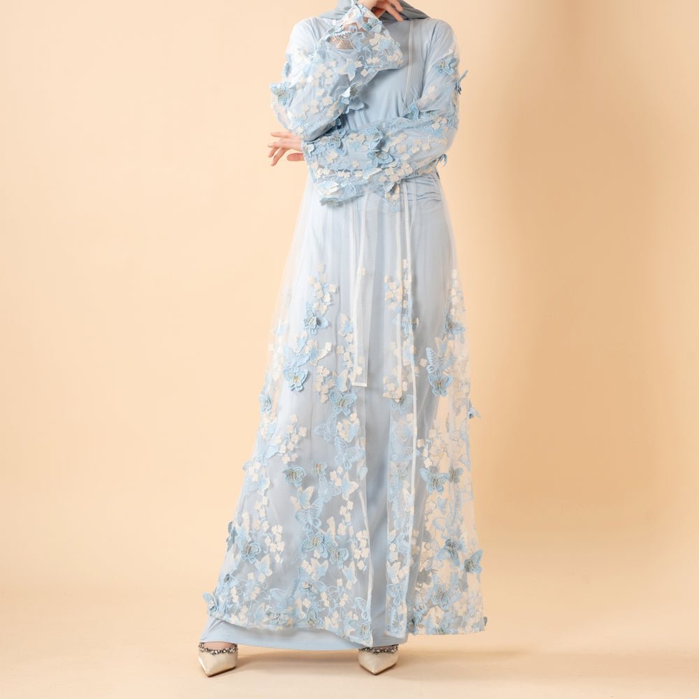 Butterfly Whisper Open Abaya(MOA303), view 7