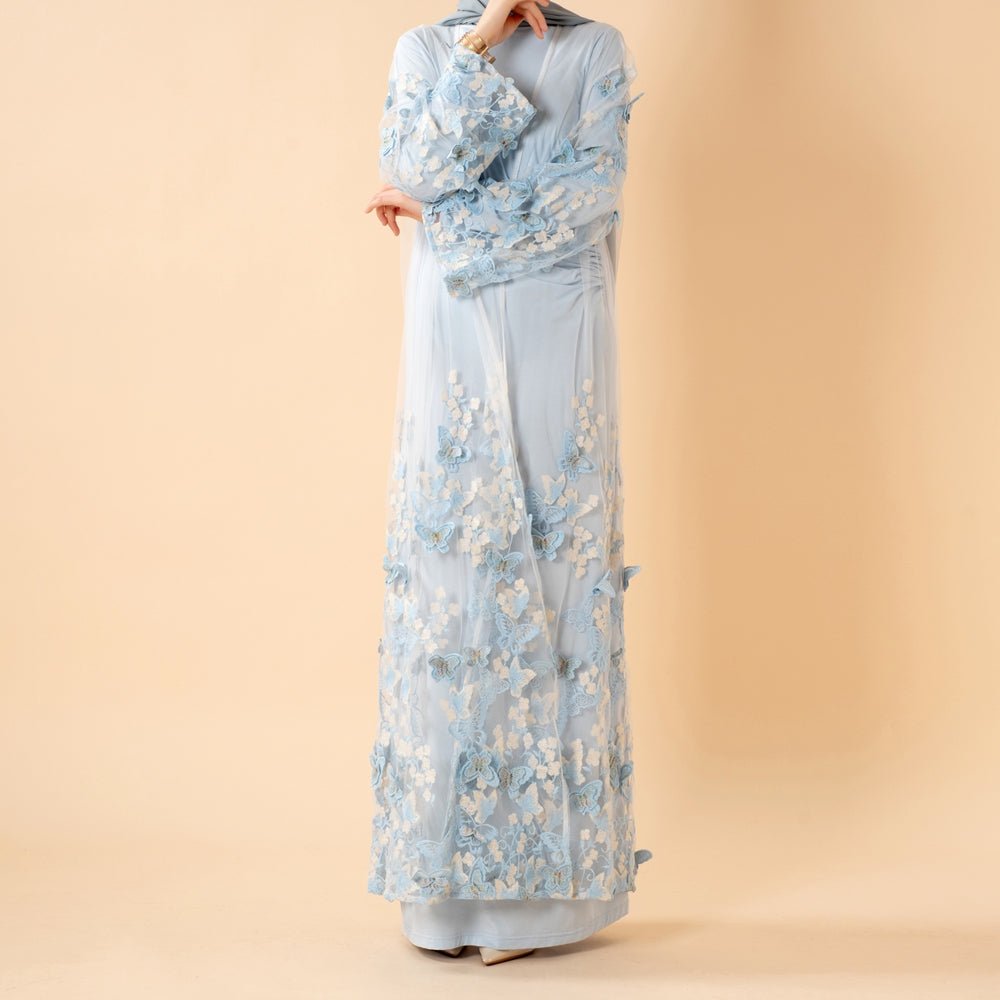 Butterfly Whisper Open Abaya(MOA303), view 8