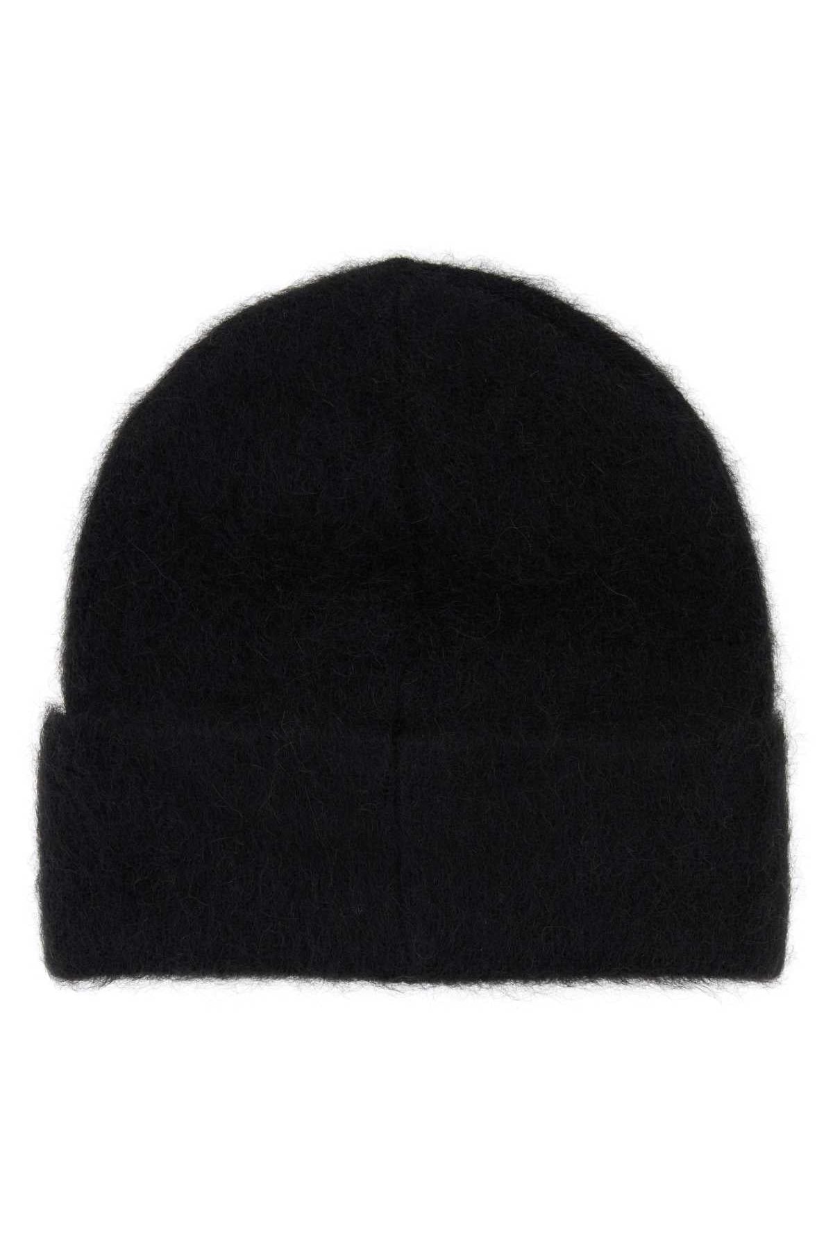 By Far Hat Alpaca Blend Beanie — Black, view 2
