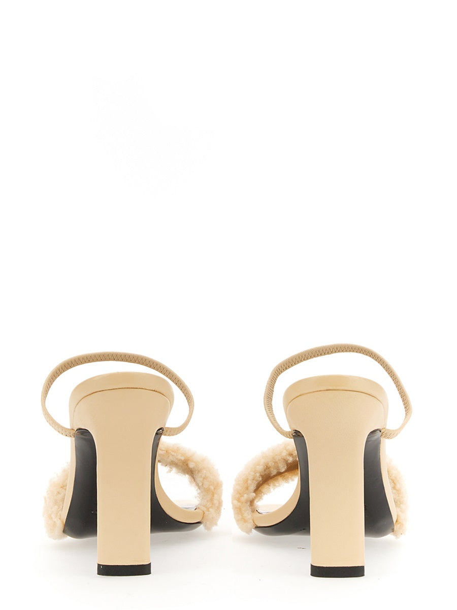 By Far Heel Sandal — Ivory, view 2