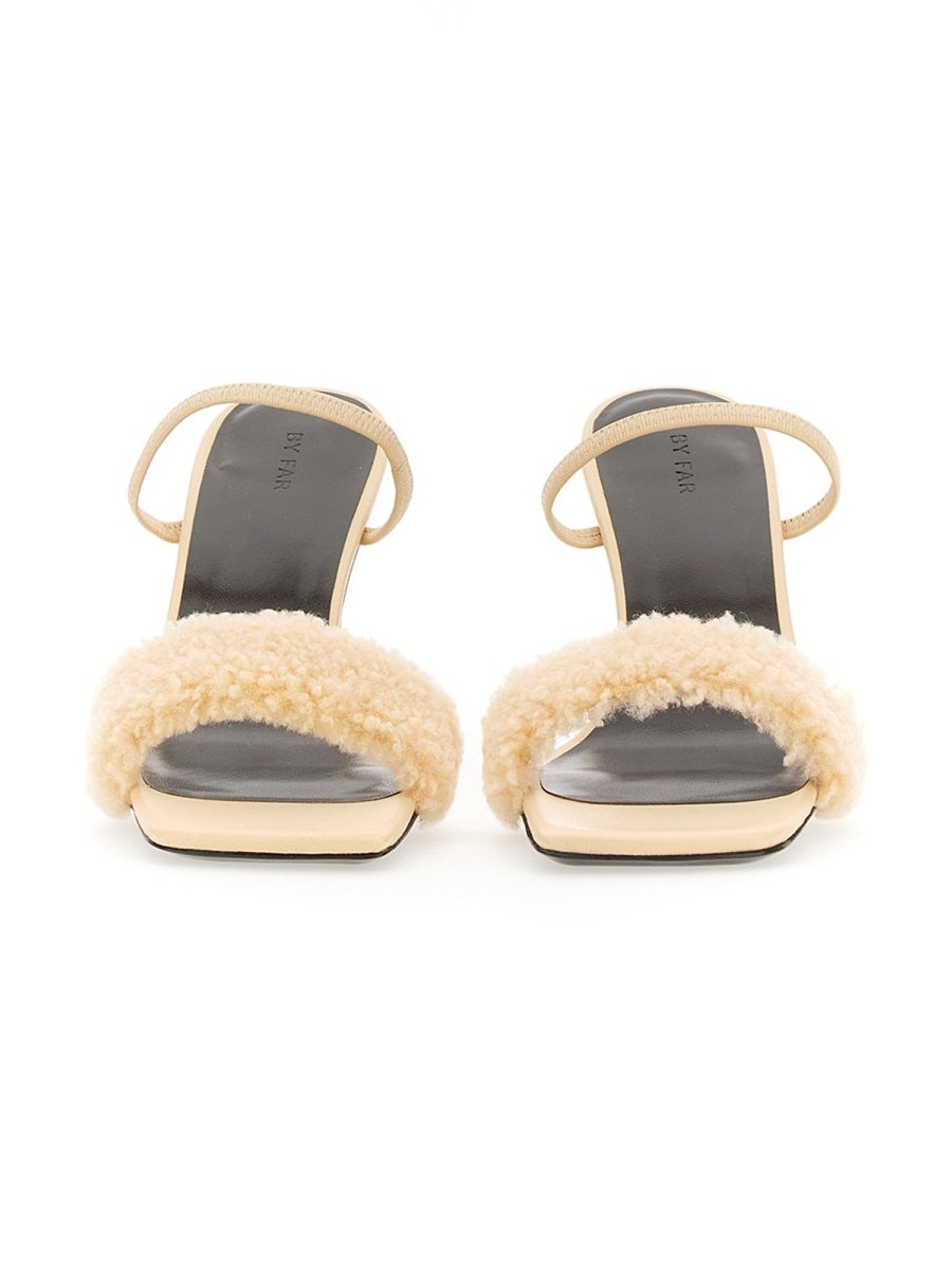 By Far Heel Sandal — Ivory, view 3