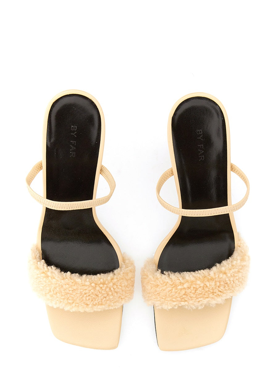 By Far Heel Sandal — Ivory, view 4