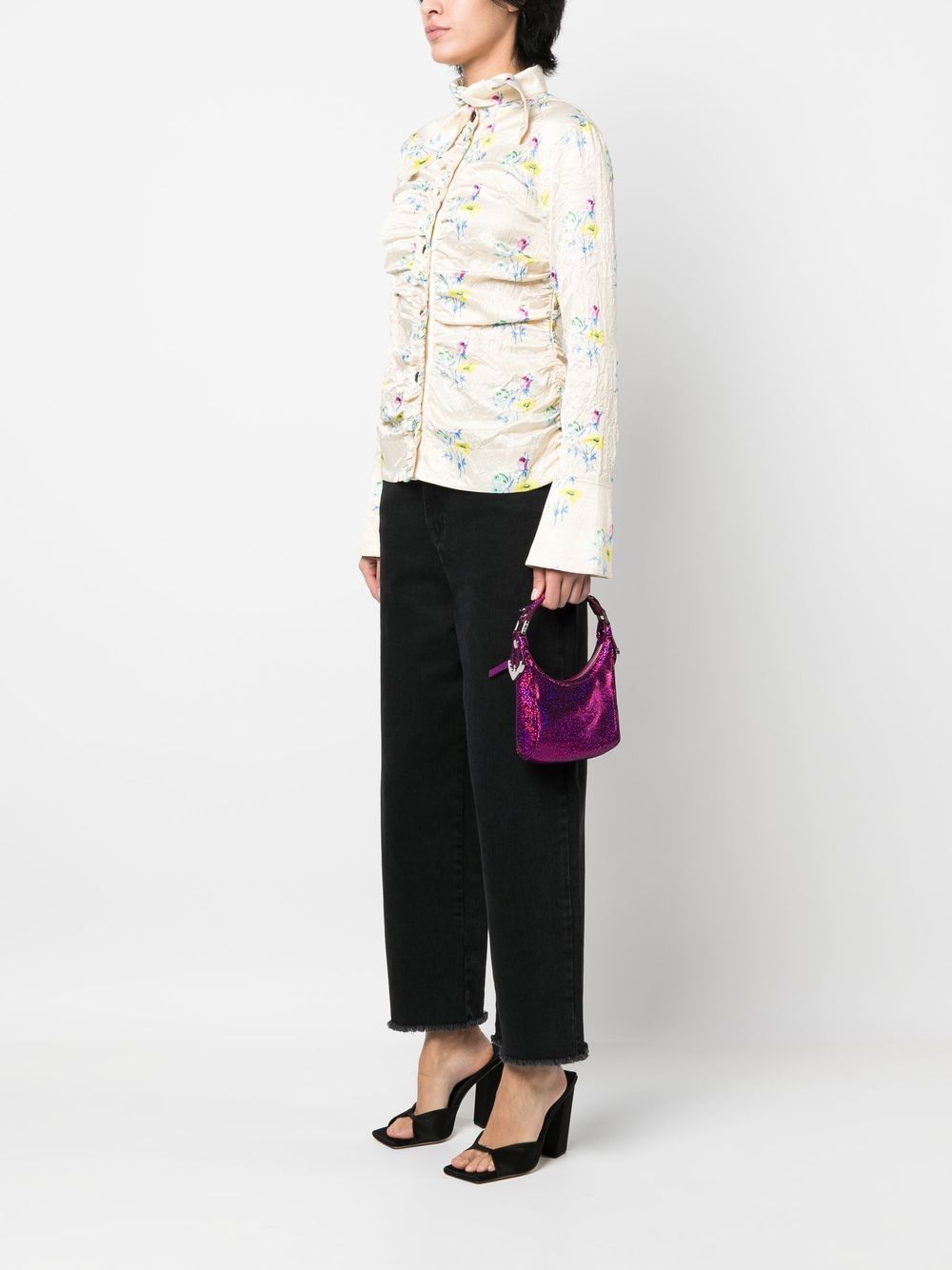 By Far Pre Cosmo Shoulder Bag — Fuchsia, view 4