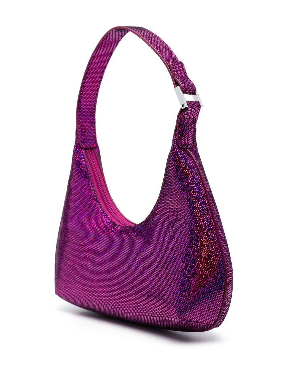 By Far Pre Glitter-Detail Shoulder Bag — Purple, view 3