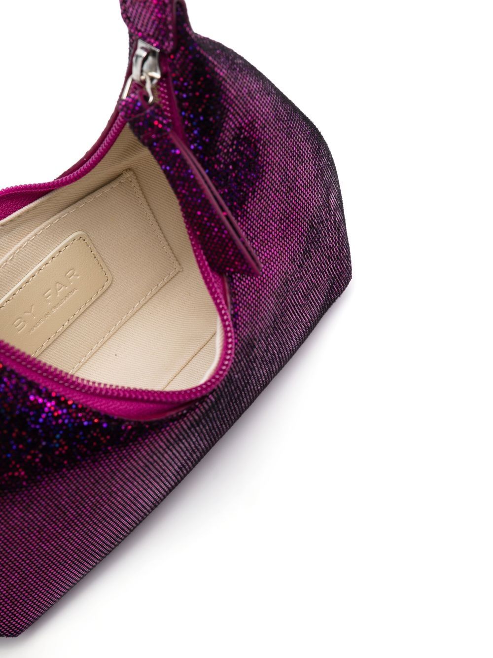 By Far Pre Glitter-Detail Shoulder Bag — Purple, view 5