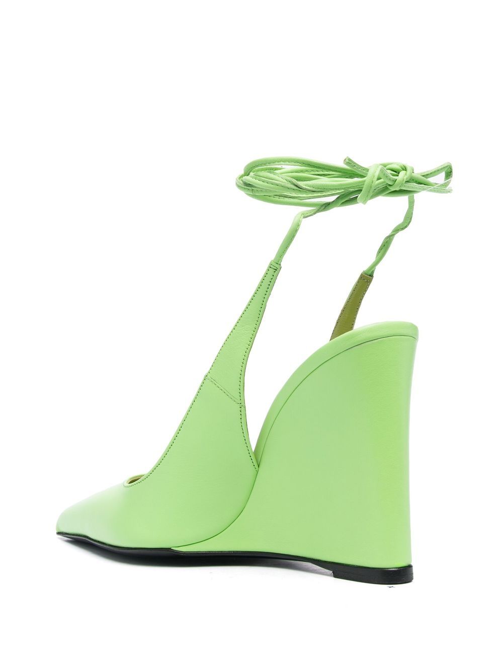By Far Pre Vaughn Wedge Pump — Lime Green, view 2