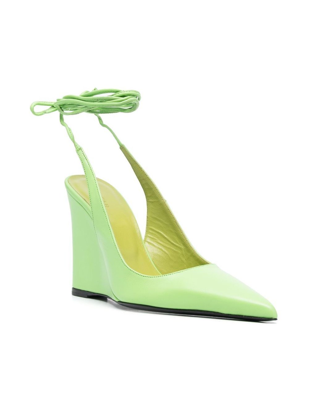 By Far Pre Vaughn Wedge Pump — Lime Green, view 3
