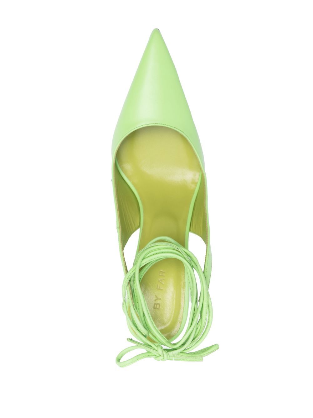 By Far Pre Vaughn Wedge Pump — Lime Green, view 4