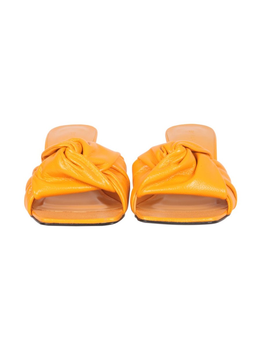 By Far Leather Sandals — Orange by By Far