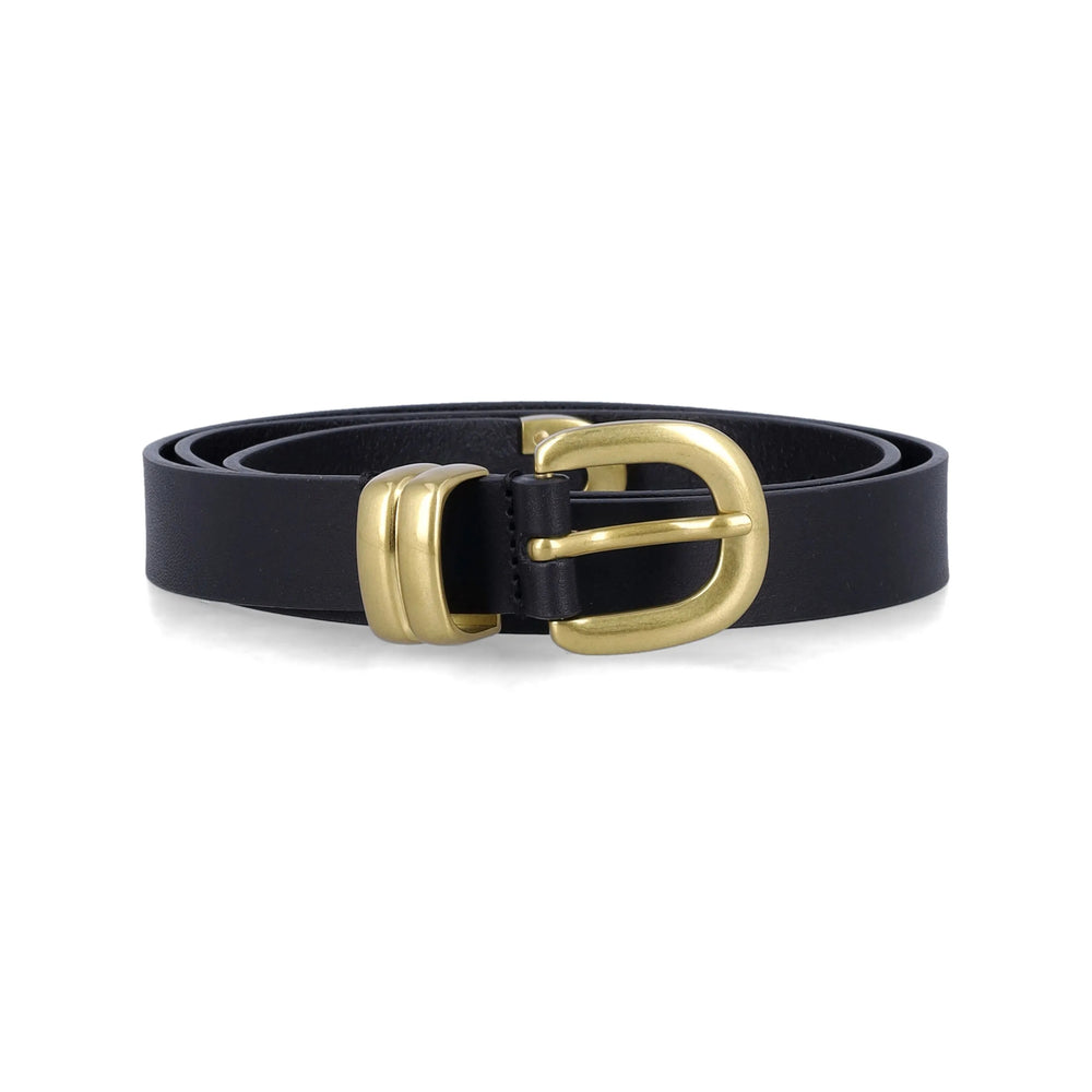 By Malene Birger Leather Pin-Buckle Belt — Black by By Malene Birger