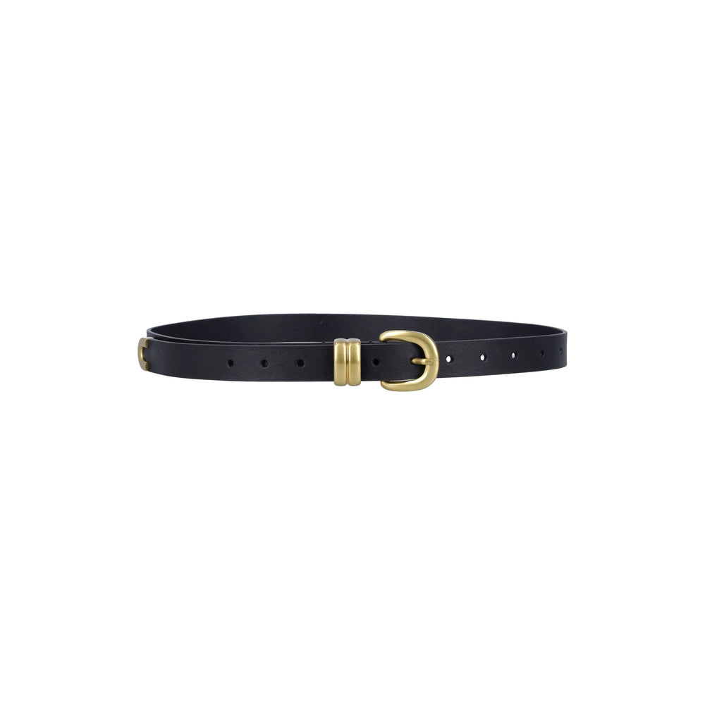 By Malene Birger Leather Pin-Buckle Belt — Black, view 2
